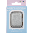 Silver Glitter Compact Earbuds
