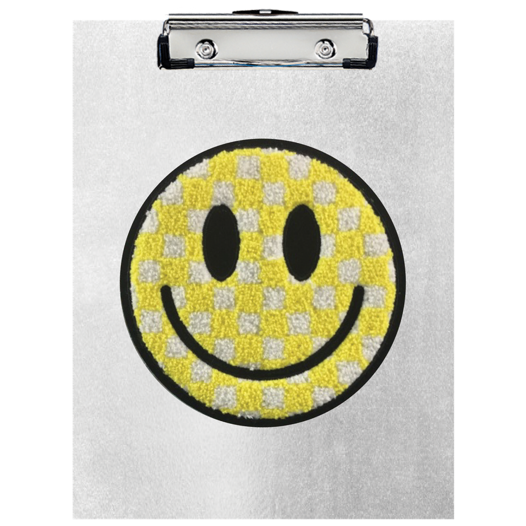 Checkered Smiley Face Clipboard Set