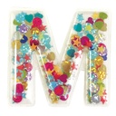 M Initial Confetti Sticker Patch