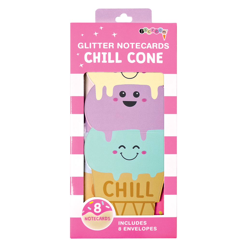 Chill Cone Glitter Notecards