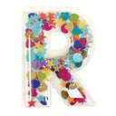 R Initial Confetti Sticker Patch