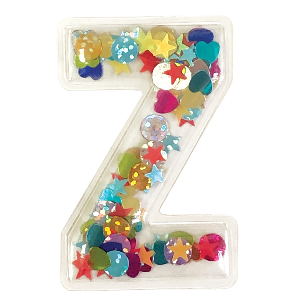 Z Initial Confetti Sticker Patch