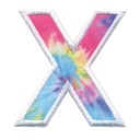X Initial Tie Dye Sticker Patch