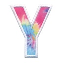 Y Initial Tie Dye Sticker Patch