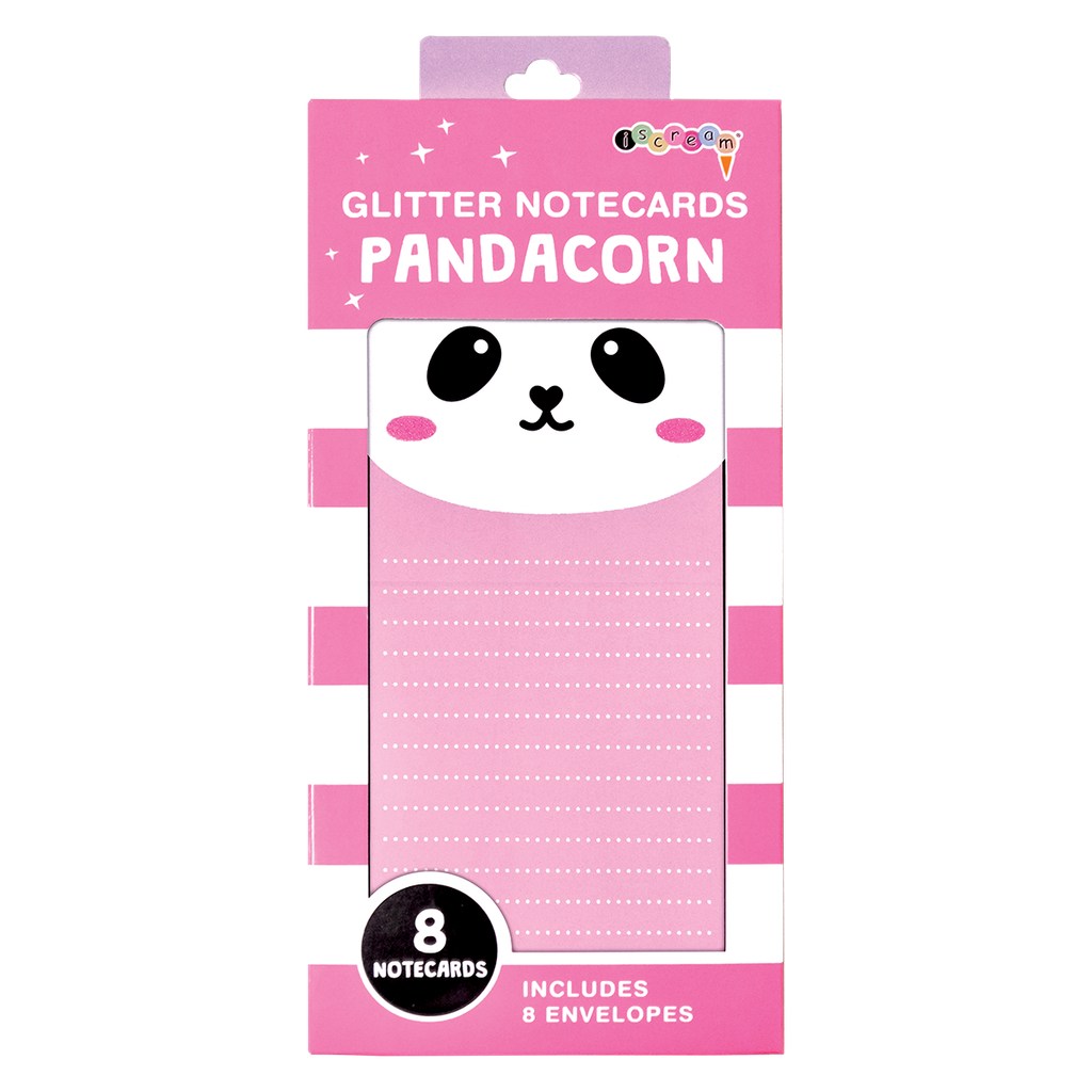 Pandacorn Glitter Notecards