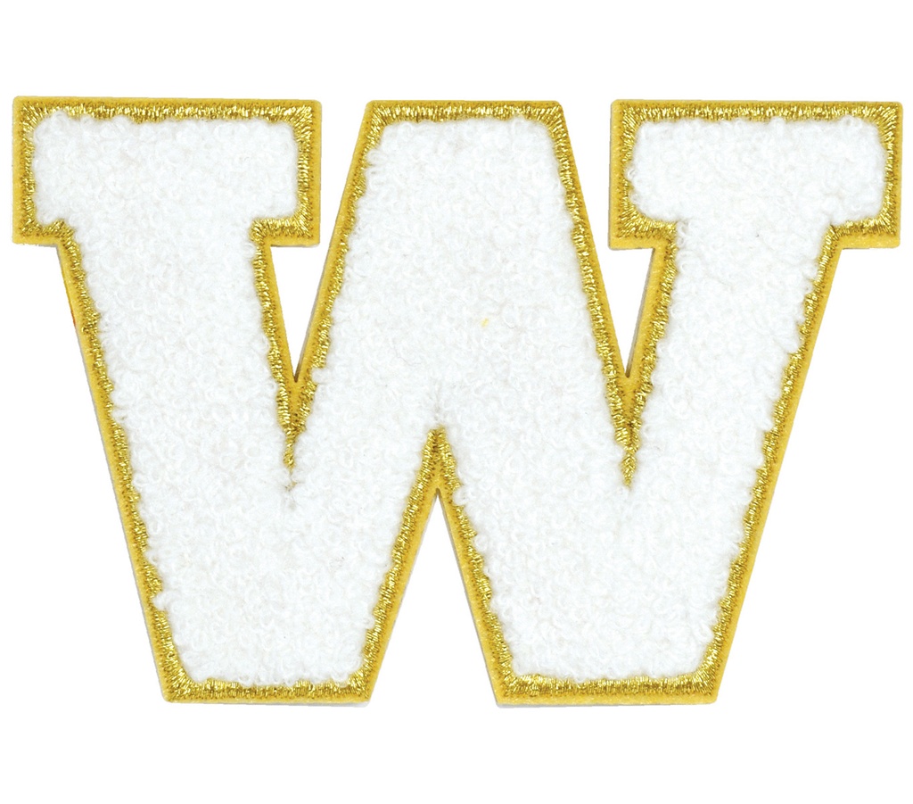 W Initial Varsity Sticker Patch