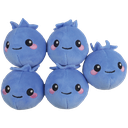 Berry Blueberries Furry and Fleece Pillow