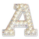 A Alphabet Pretty Pearl Bead Iron On Patch