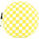 Checkered Smiley Face Autograph Pillow