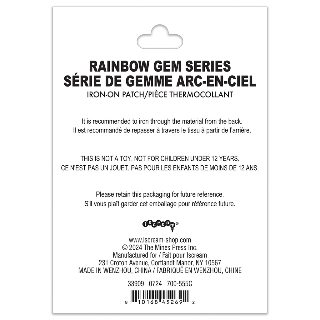 C Alphabet Rainbow Gem Iron On Patch