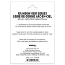 W Alphabet Rainbow Gem Iron On Patch