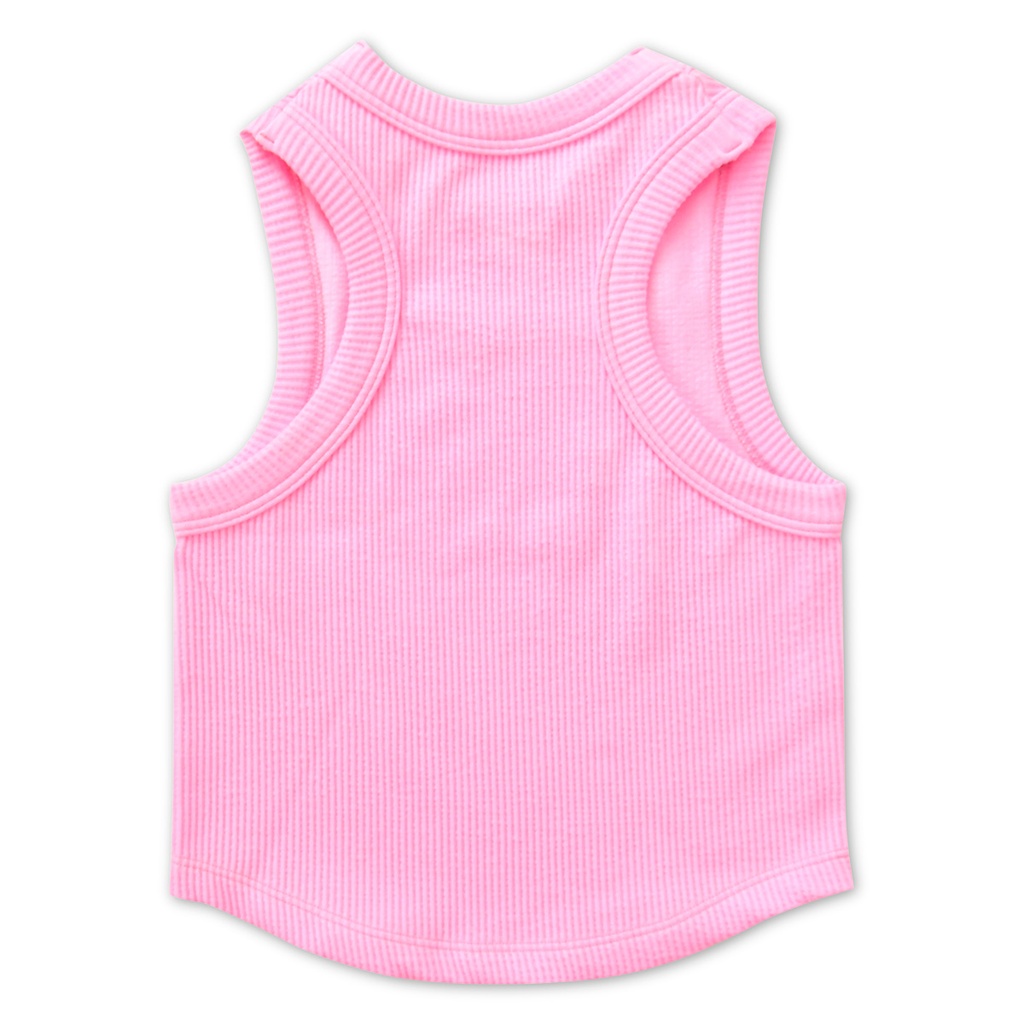 Rose Cropped Ribbed Racerback Top