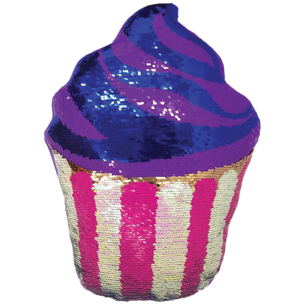 Cupcake Reversible Sequin Pillow