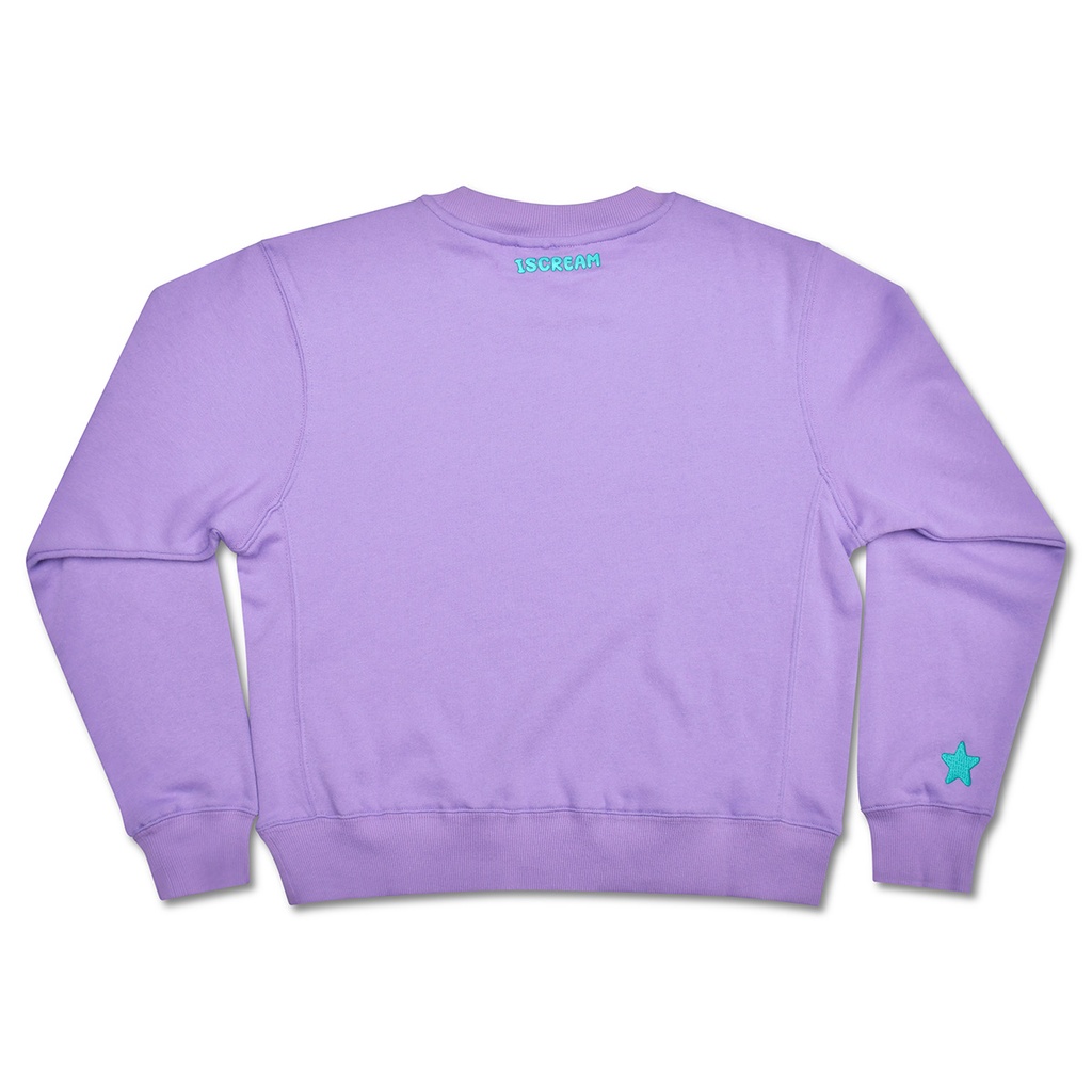 Rainbow Smile Vivid Violet Basic Crew Neck Sweatshirt