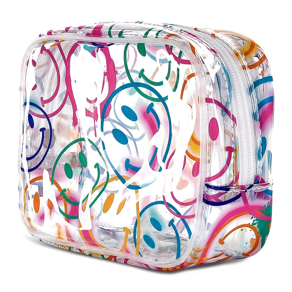 Smiles Everywhere Clear Cosmetic Bag