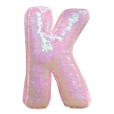 K Initial Reversible Sequin Pillow