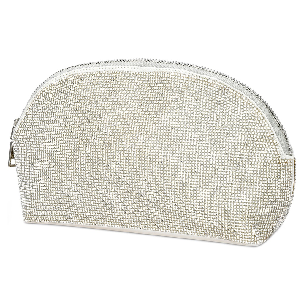 White Crystal Oval Cosmetic Bag - Thumbnail 2