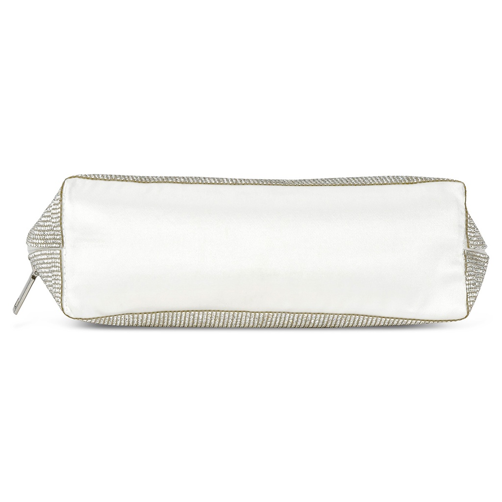 White Crystal Oval Cosmetic Bag - Thumbnail 3