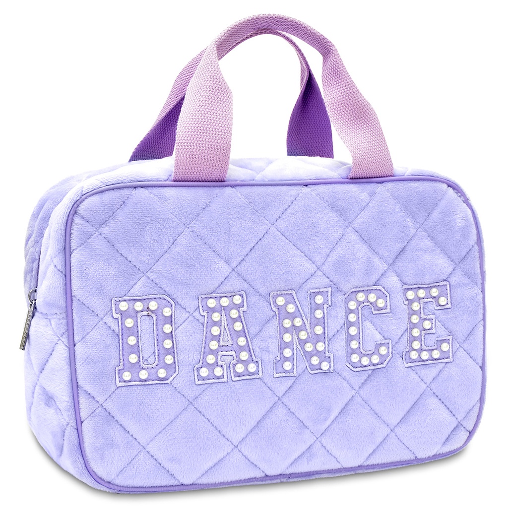 Love to Dance Quilted Large Cosmetic Bag - Thumbnail 3