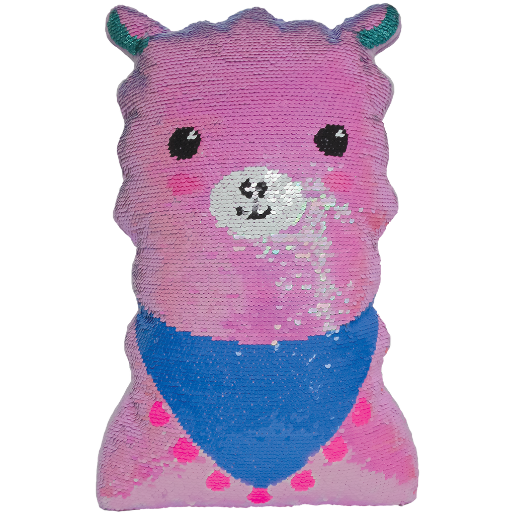 Llama Reversible Sequin Pillow