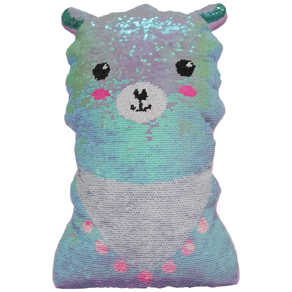 Llama Reversible Sequin Pillow