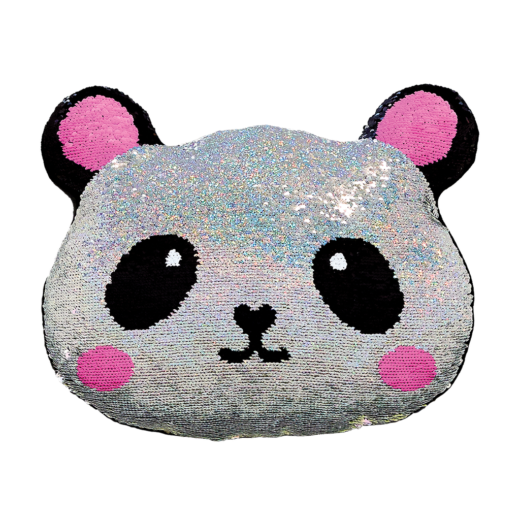 Mini Panda Reversible Sequin Pillow