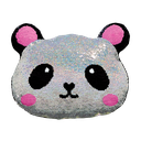 Mini Panda Reversible Sequin Pillow