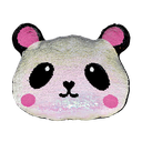 Mini Panda Reversible Sequin Pillow