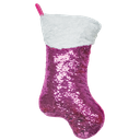Pink Stocking Reversible Sequin Pillow
