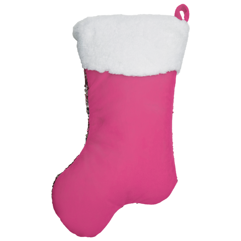 Pink Stocking Reversible Sequin Pillow