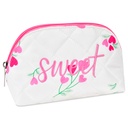 Theme Sweet Quilted Oval Cosmetic Bag