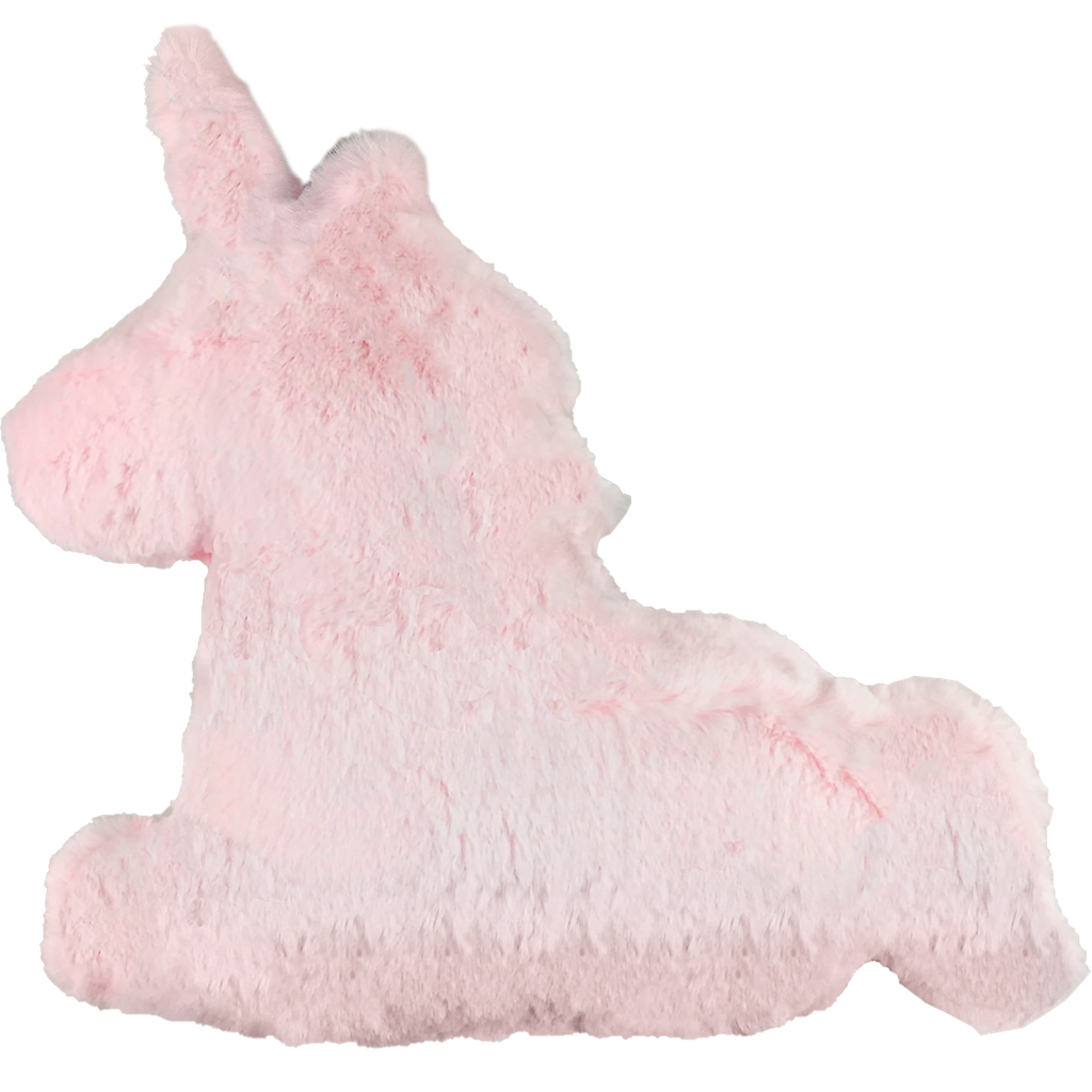 Rainbow Pink Unicorn Furry Pillow