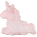 Rainbow Pink Unicorn Furry Pillow