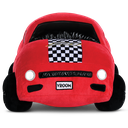 Red Race Car Fleece and Metallic Pillow