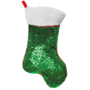 Red and Green Stocking Reversible Sequin Pillow