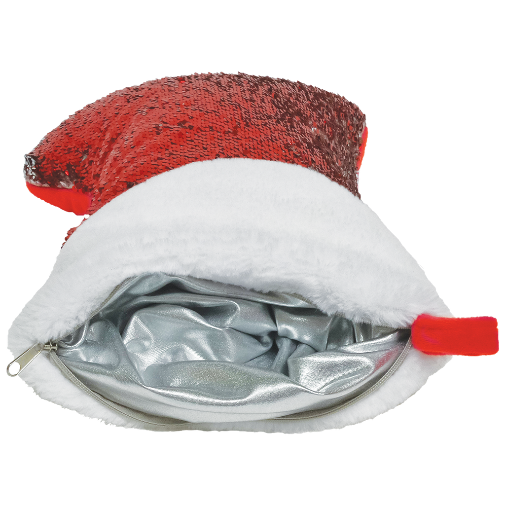 Red and Green Stocking Reversible Sequin Pillow