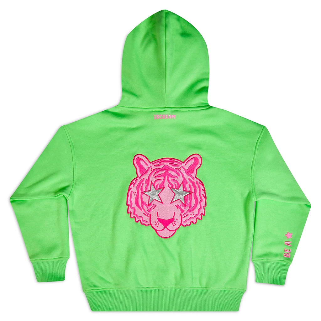 Apple Green Tiger Hoodie Sweatshirt