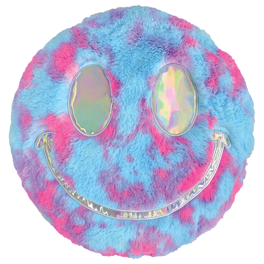 Sherbet Tie Dye Reversible Furry Pillow