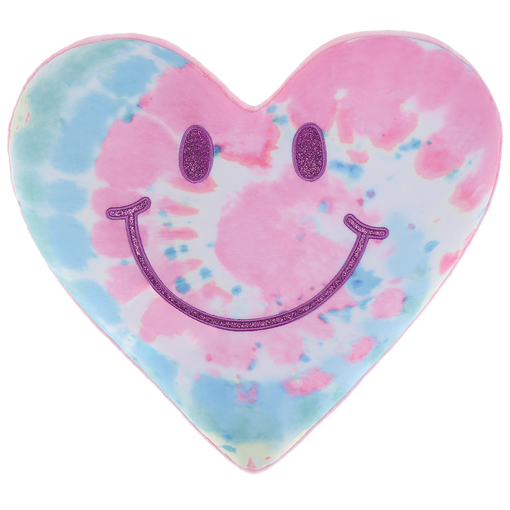 Happy Face Heart Glitter Scented Microbead Pillow