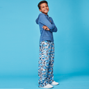 Blue Tie Dye Plush Pants