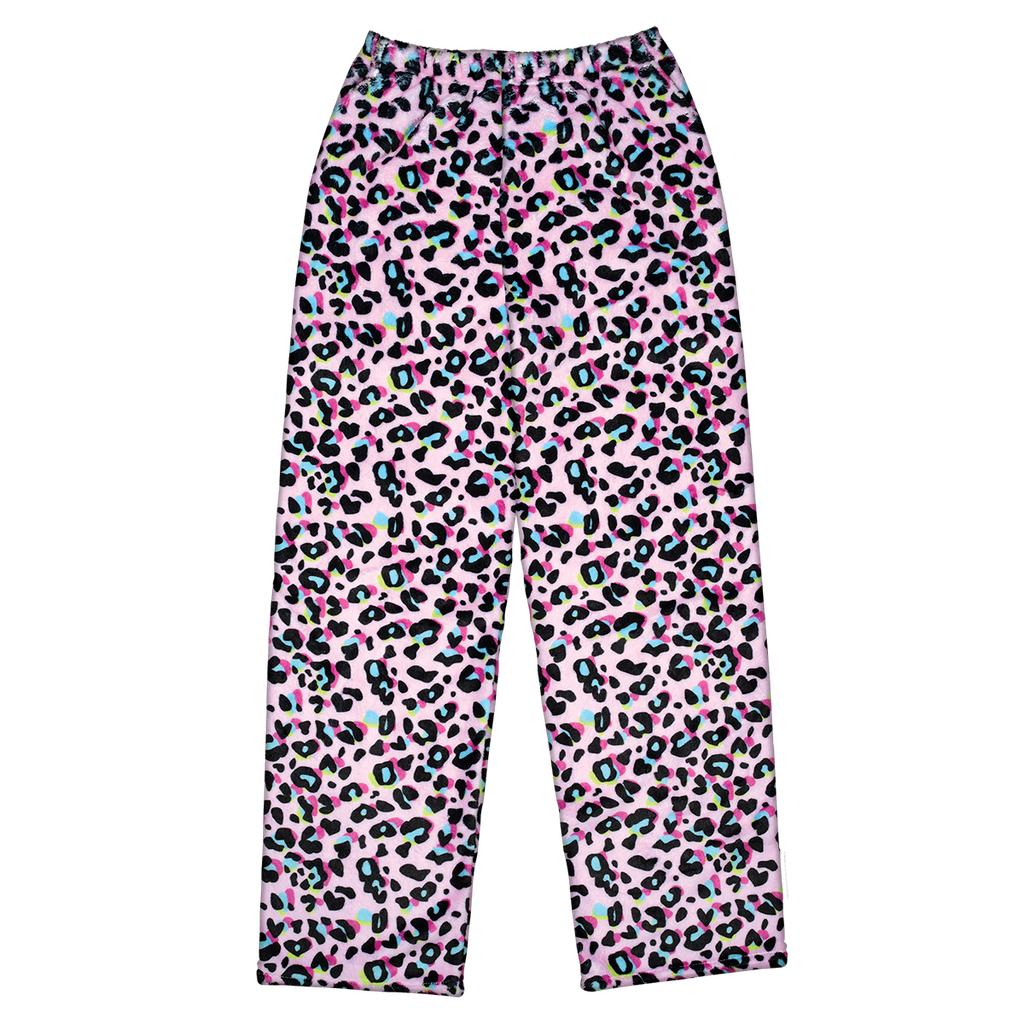 Pink Leopard Plush Pants