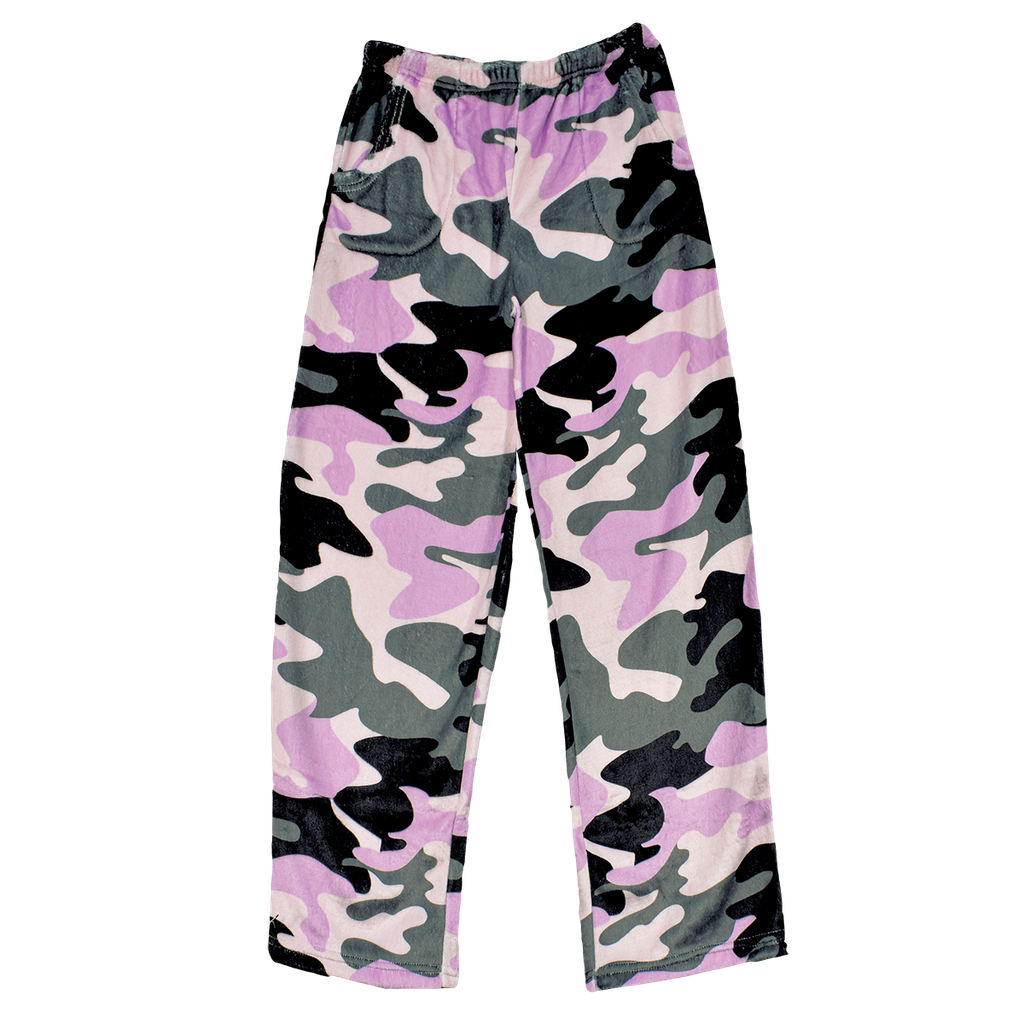 Purple Camo Plush Pants