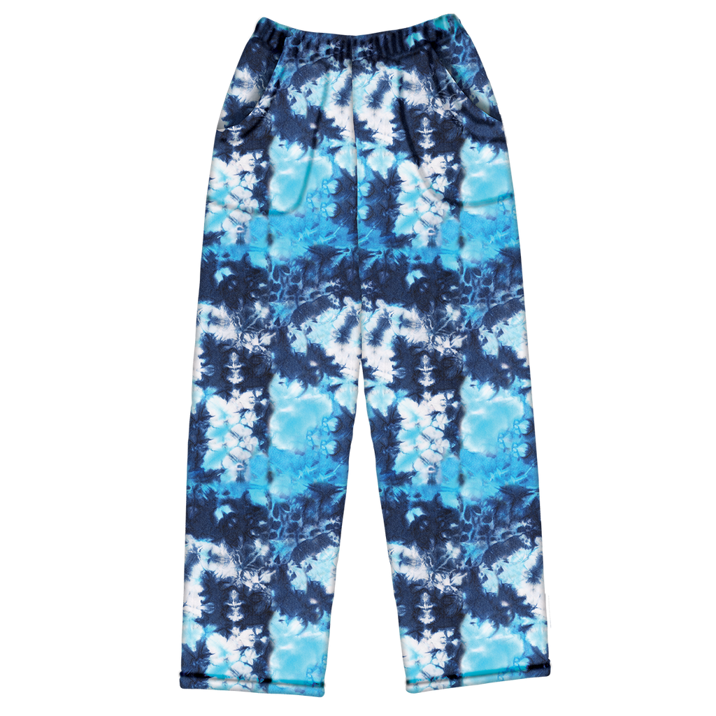 Tie Dye Blue Plush Pants