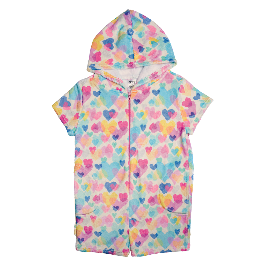 Pastel Hearts Plush Romper
