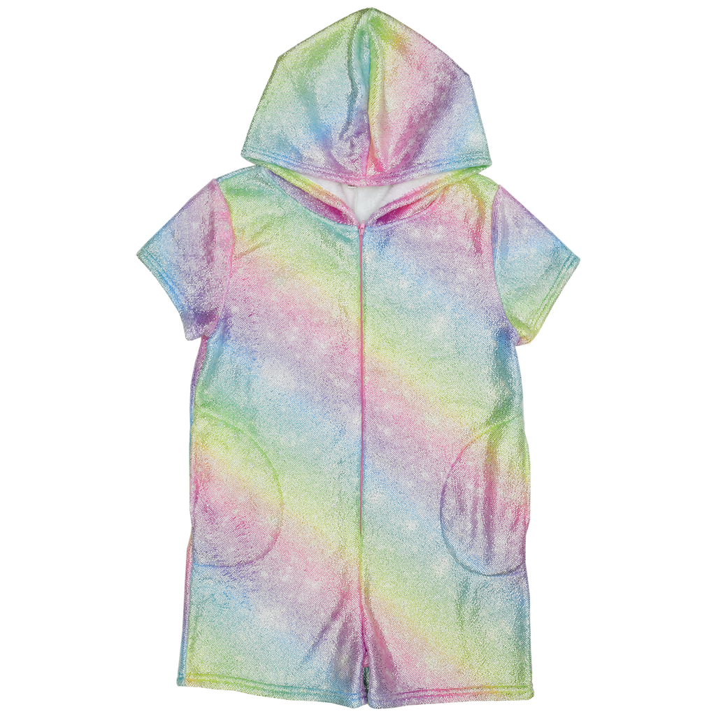 Shimmering Rainbow Plush Romper