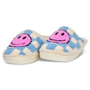 Blue & Pink Happy Check Slippers 
