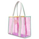 Color Block Clear Tote Bag