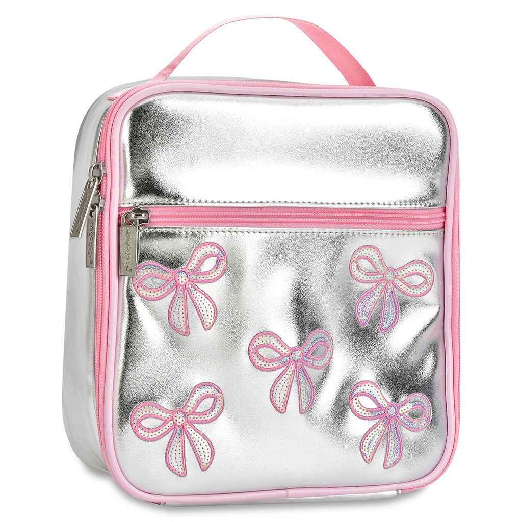 Silver Sequin Bows Lunch Tote - Thumbnail 2
