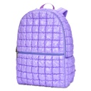 Lavender Shiny Puffer Backpack