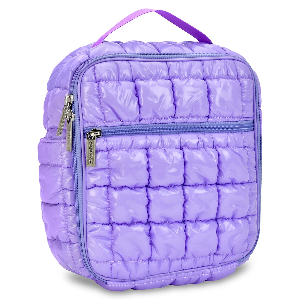 Lavender Shiny Puffer Lunch Tote - Thumbnail 2